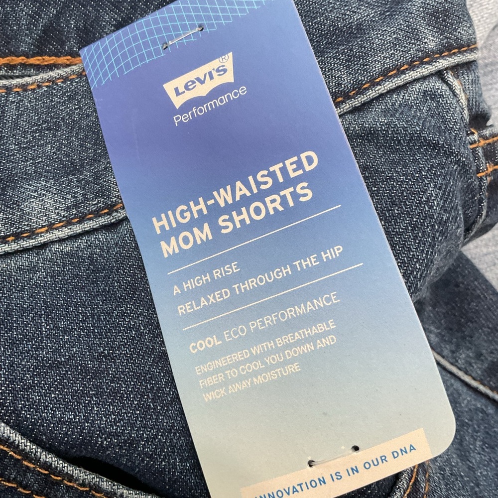Levi's Blue Jean Shorts High Waisted Size 33 - Picture 4 of 5